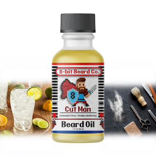 Cut Man Beard Oil (Carbonated Citrus Barbershop) - 8-bit Beard Co.