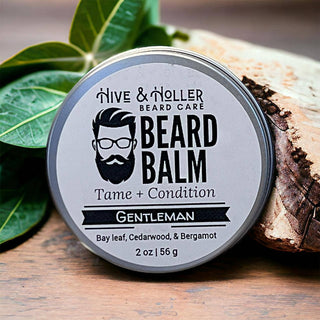 Gentleman  – Bergamot, Bay Leaf, & Tobacco Beard Balm (Bergamot, Bay Leaf, & Tobacco) - Hive and Holler