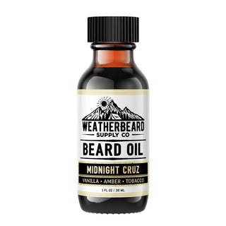 Midnight Cruz  (Special Edition) Beard Oil (Vanilla, Amber, Tobacco, Musk) - WeatherBeard Supply Co