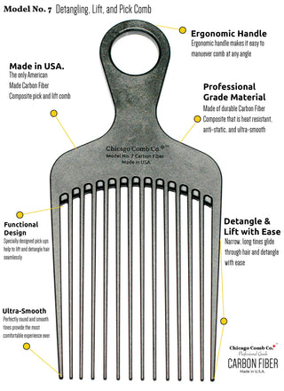 Model No. 7 Carbon Fiber Pick Comb